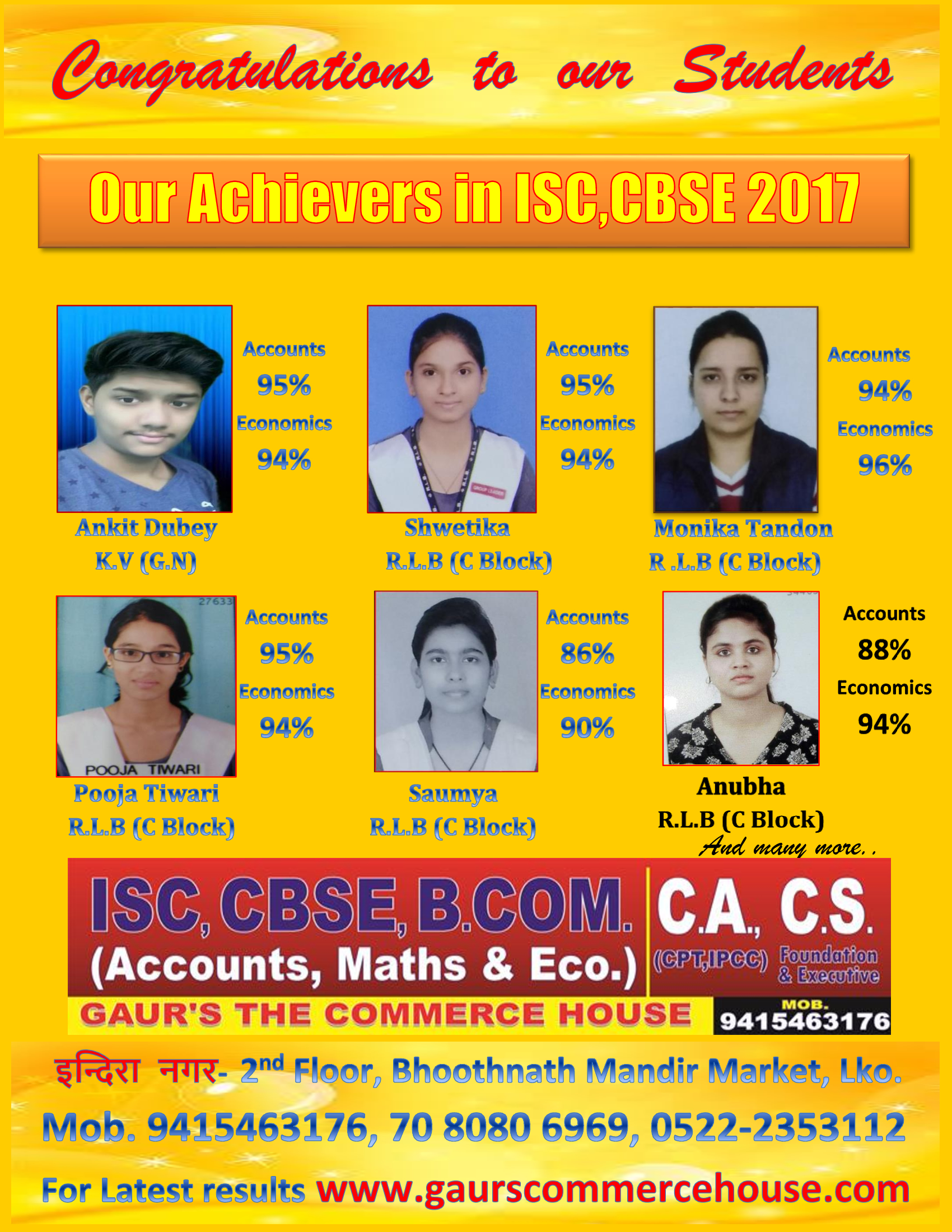 Our Toppers of ISC/CBSE 2017